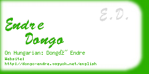 endre dongo business card