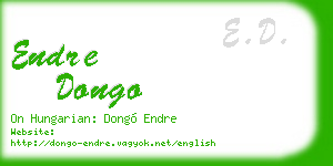 endre dongo business card